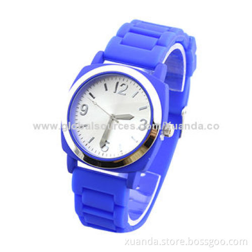 Fashion silicone watch, 2014 hot sale style on Europe/Asia, accept any color customize, sample 1 day